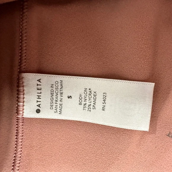 Athleta Brown Taupe 7/8 Salutation Stash Pocket Small Tights Leggings High Waist - Picture 15 of 16